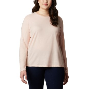 Dámské Mikiny Columbia Solar Shield Long Sleeve Plus Size Růžové CXOTDJ145